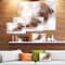 Designart - Colored Smoke Brown - Abstract Canvas art print